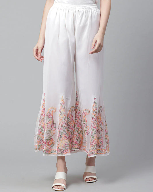 Georgette Chikankari Sharara