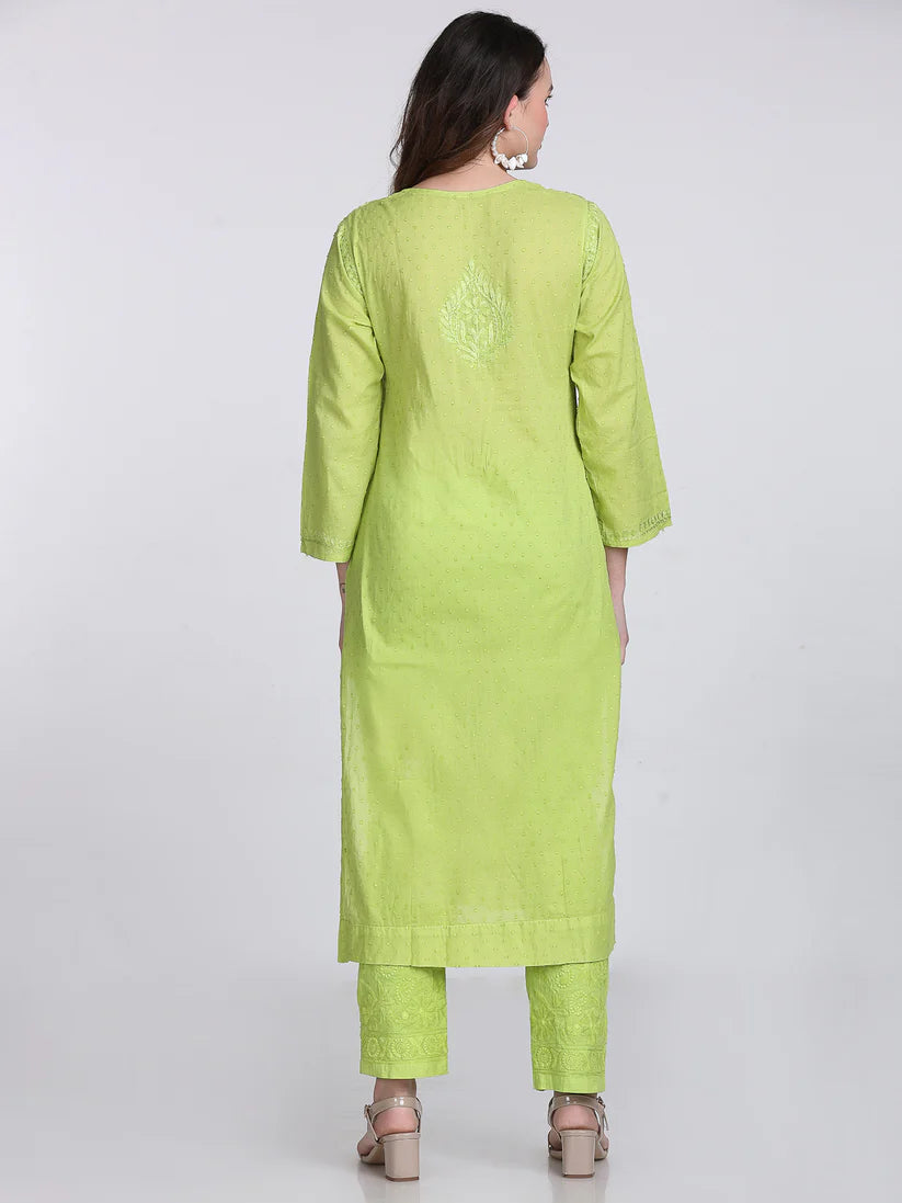 Nazm Chikankari Dobby Cotton Women's 2 piece Kurta Set