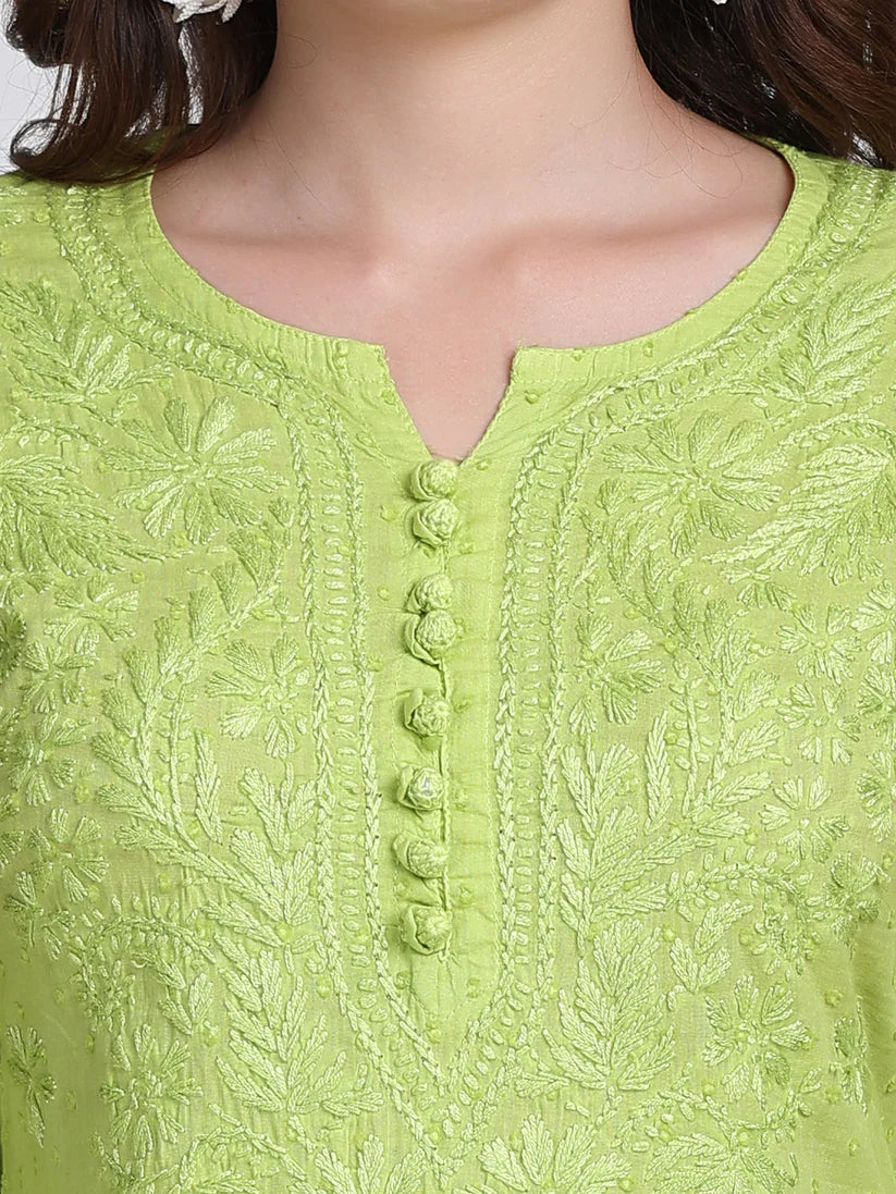 Nazm Chikankari Dobby Cotton Women's 2 piece Kurta Set