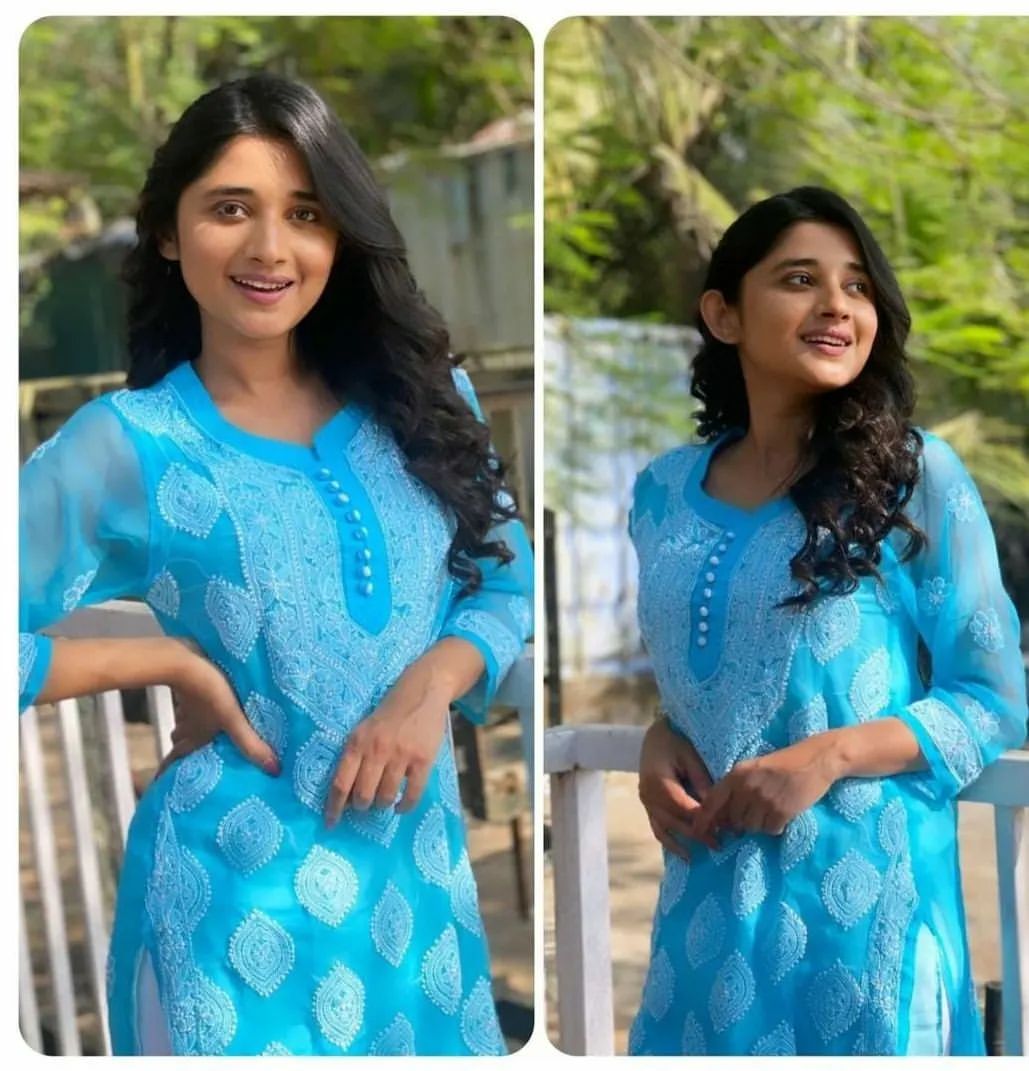 Georgette Chikankari Buta Jaal Straight fit Women's Kurta - Store Chikankari