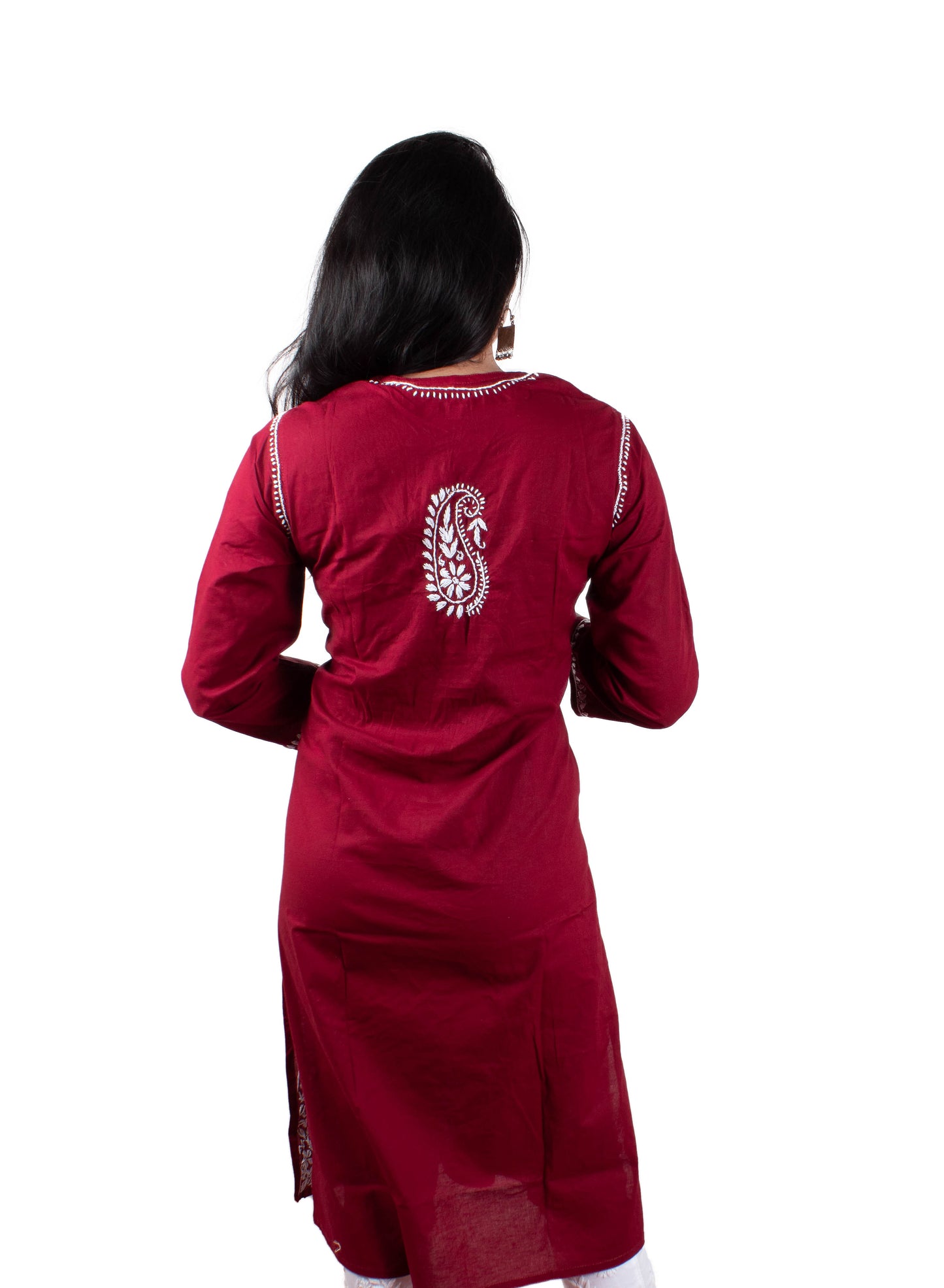 Chikankari Cotton Crochet Button Kurti – Handcrafted Style for Every Occasion | Store Chikankari