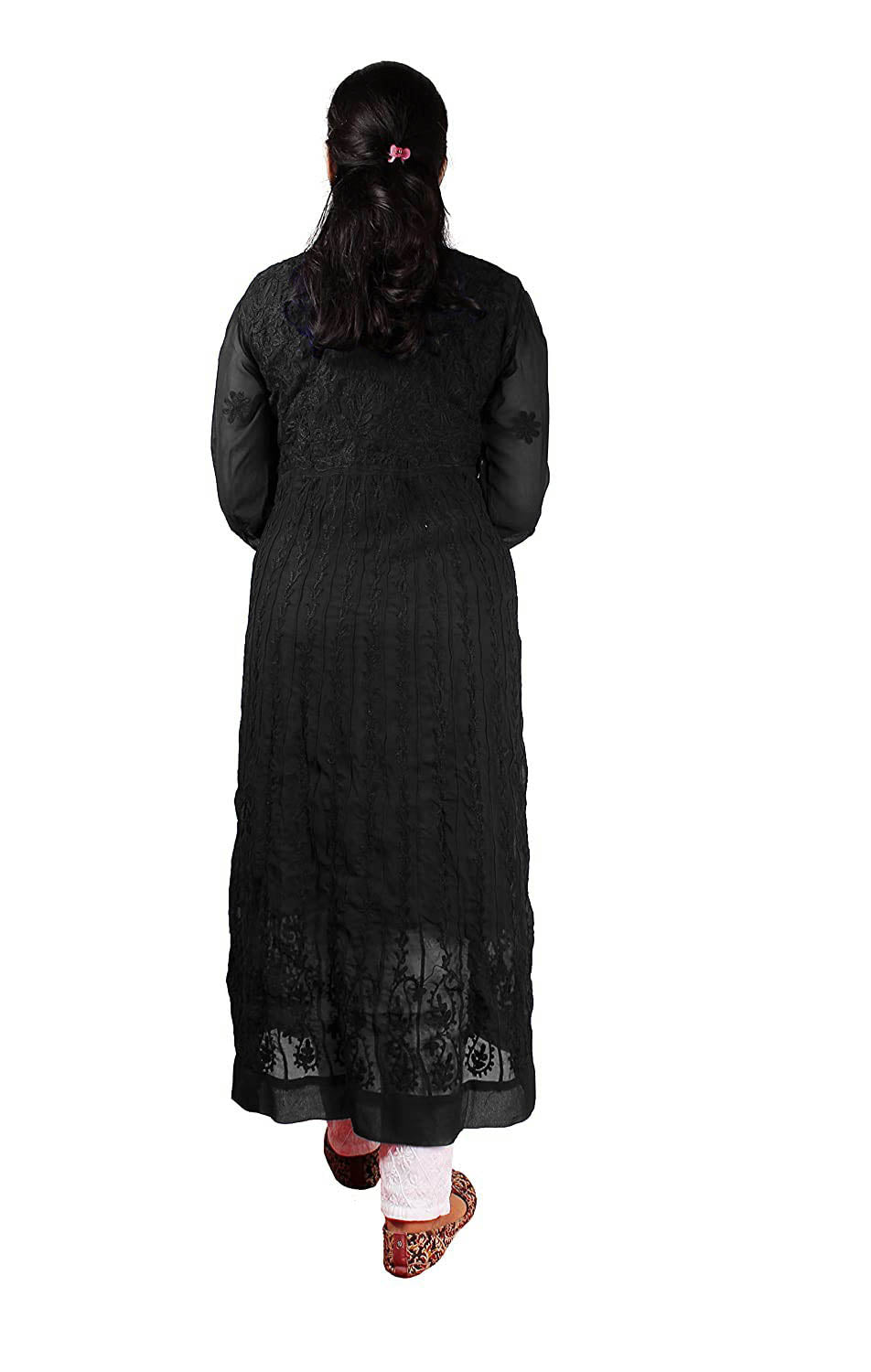 Georgette Aari Embroidered Anarkali with Dupatta – Regal & Graceful Ensemble | Store Chikankari - Store Chikankari
