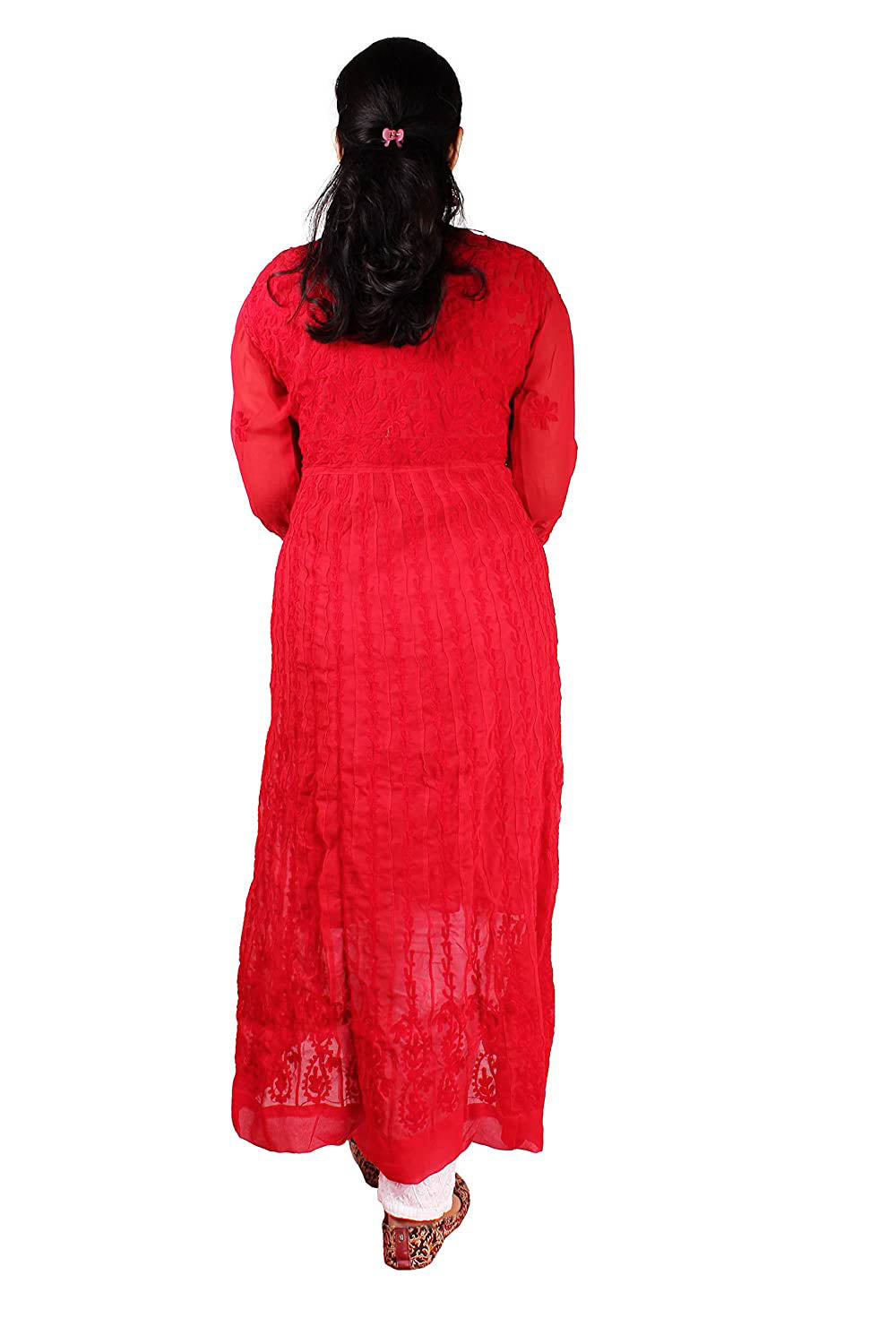 Georgette Aari Embroidered Anarkali with Dupatta – Regal & Graceful Ensemble | Store Chikankari - Store Chikankari