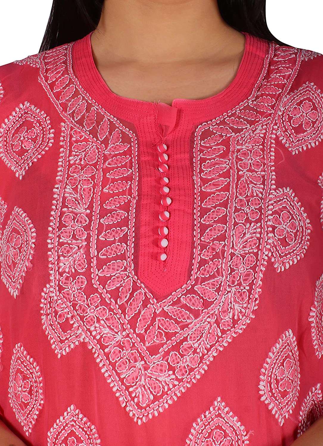 Georgette Chikankari Buta Jaal Straight fit Women's Kurta - Store Chikankari