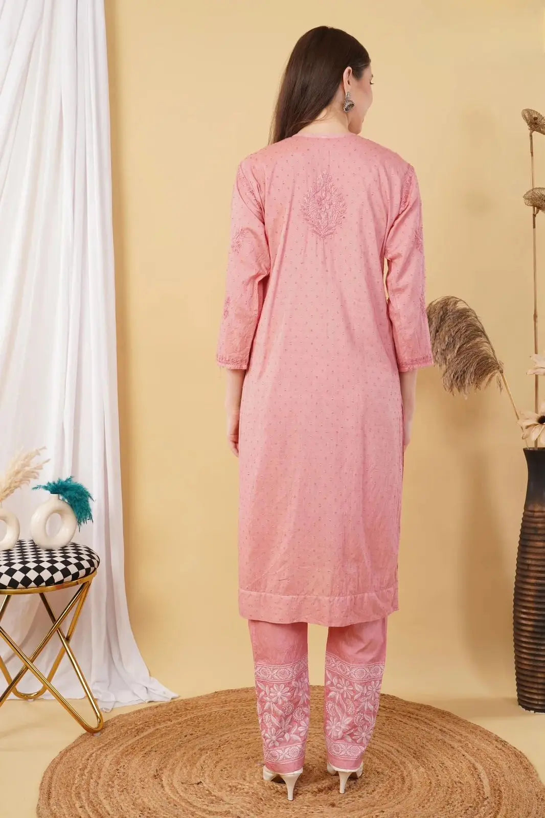Nazm Chikankari Dobby Cotton Women's 2 piece Kurta Set
