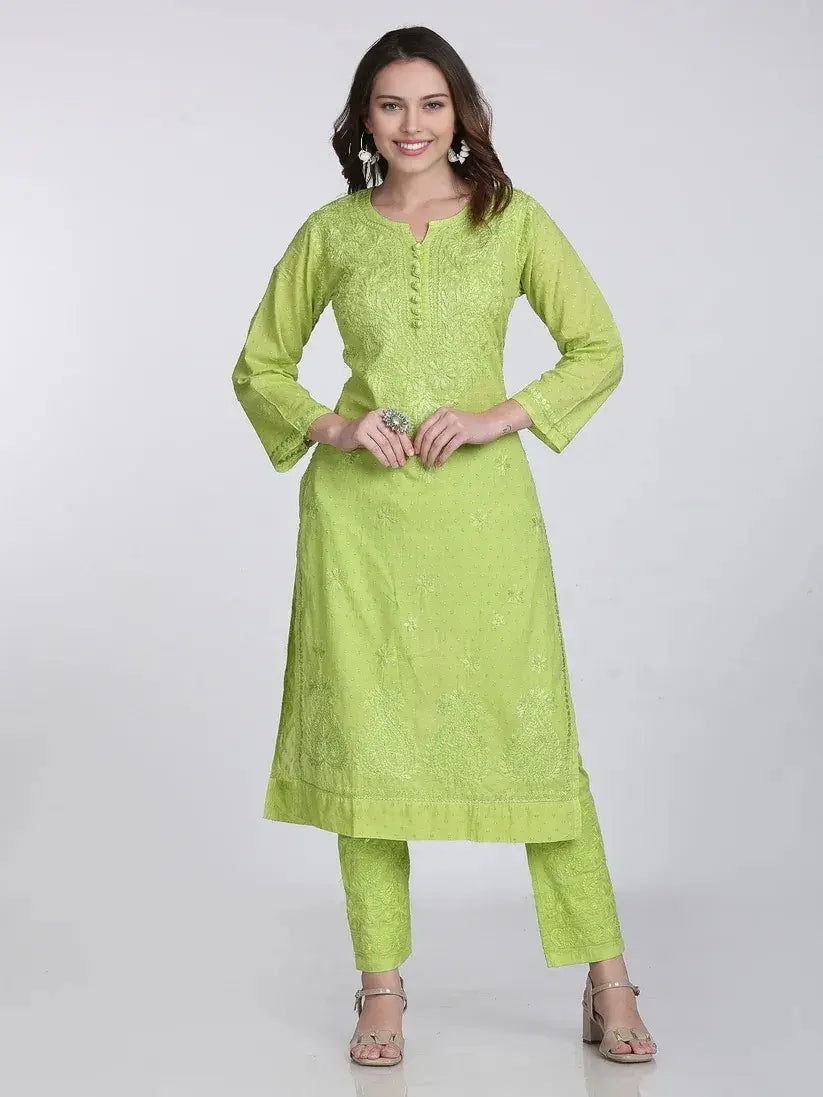 Nazm Chikankari Dobby Cotton Women's 2 piece Kurta Set