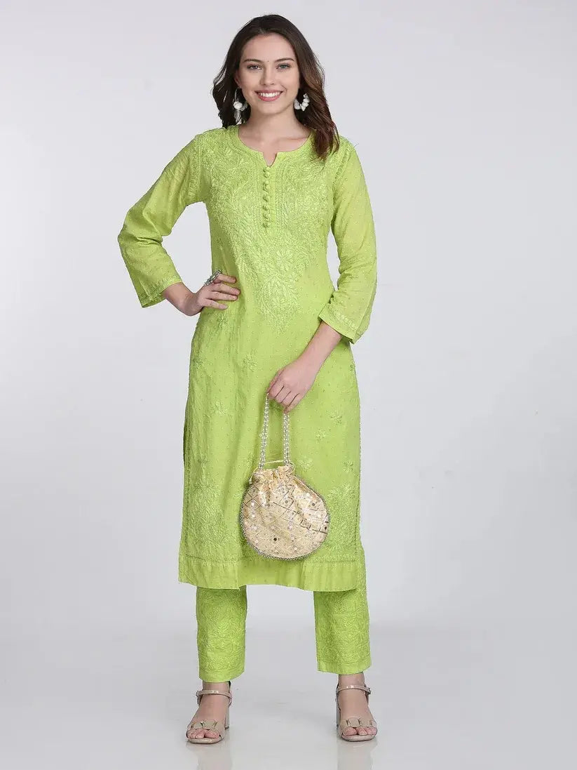 Nazm Chikankari Dobby Cotton Women's 2 piece Kurta Set
