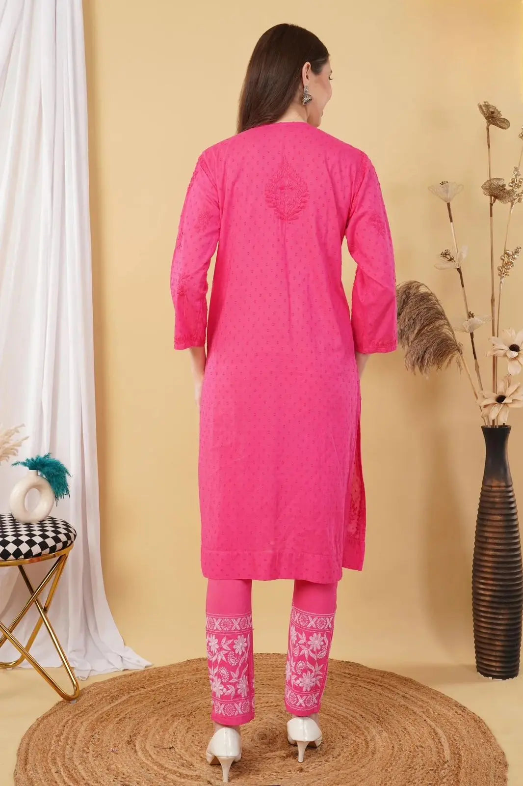 Nazm Chikankari Dobby Cotton Women's 2 piece Kurta Set
