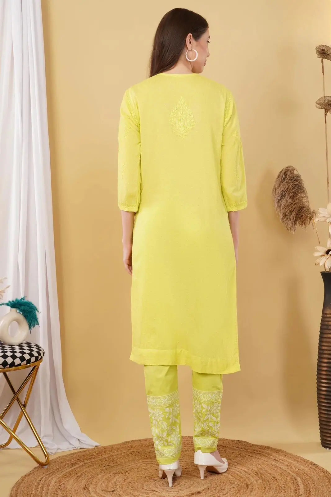 Nazm Chikankari Dobby Cotton Women's 2 piece Kurta Set