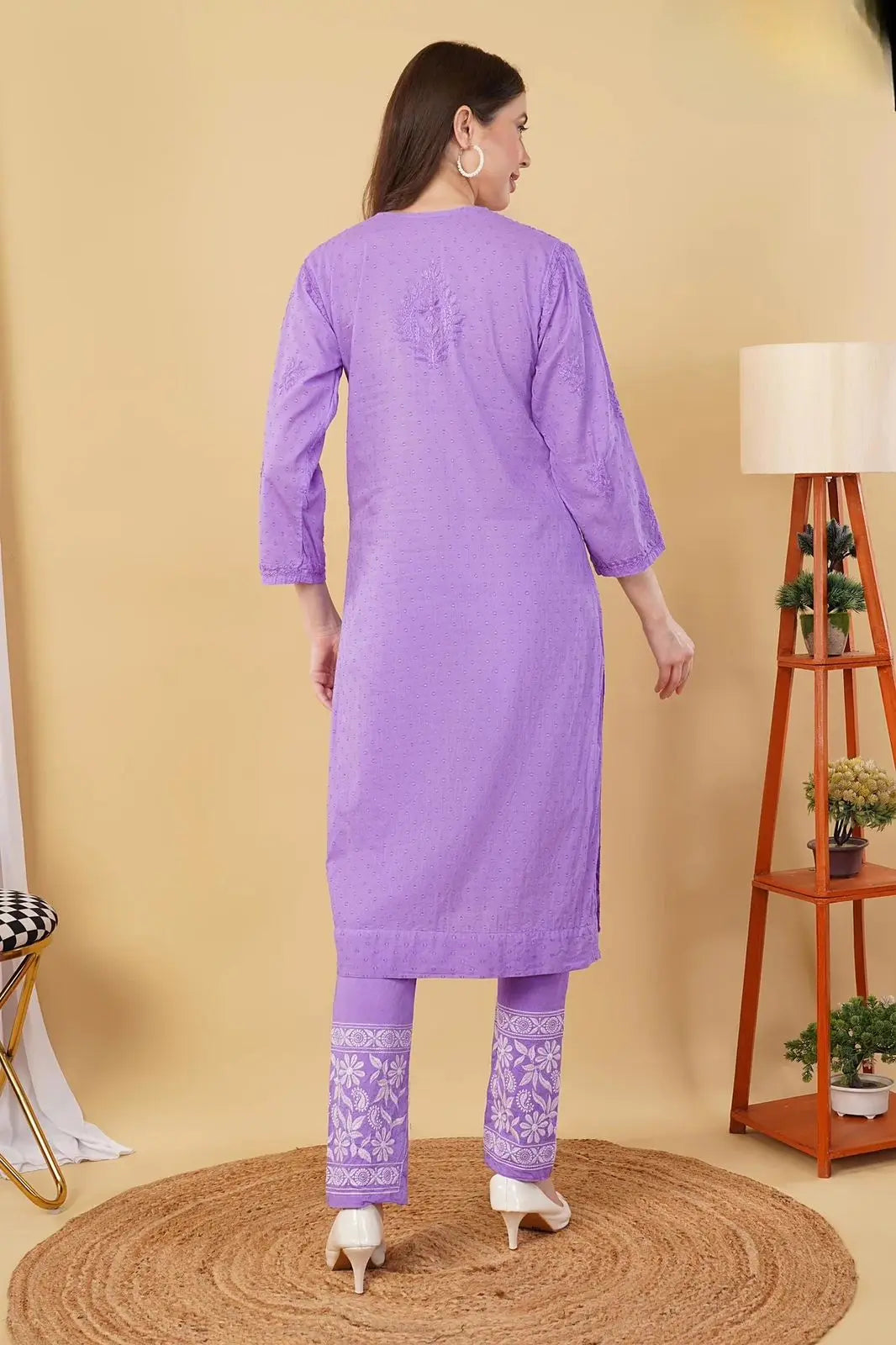 Nazm Chikankari Dobby Cotton Women's 2 piece Kurta Set