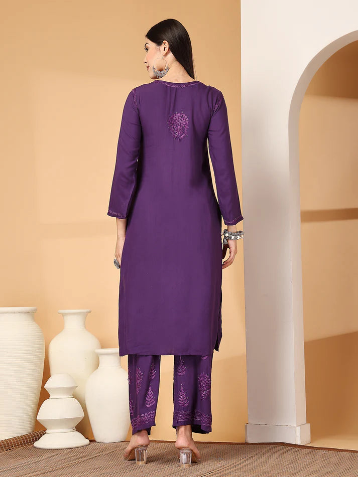 Ryon Mukaish 2 Pice Set - Store Chikankari