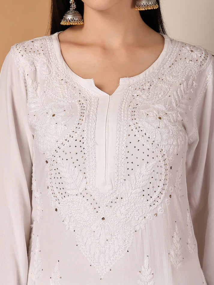 Ryon Mukaish 2 Pice Set - Store Chikankari