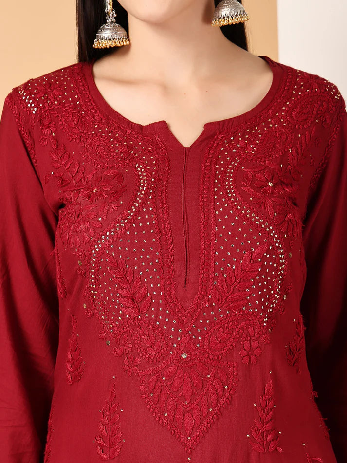 Ryon Mukaish 2 Pice Set - Store Chikankari