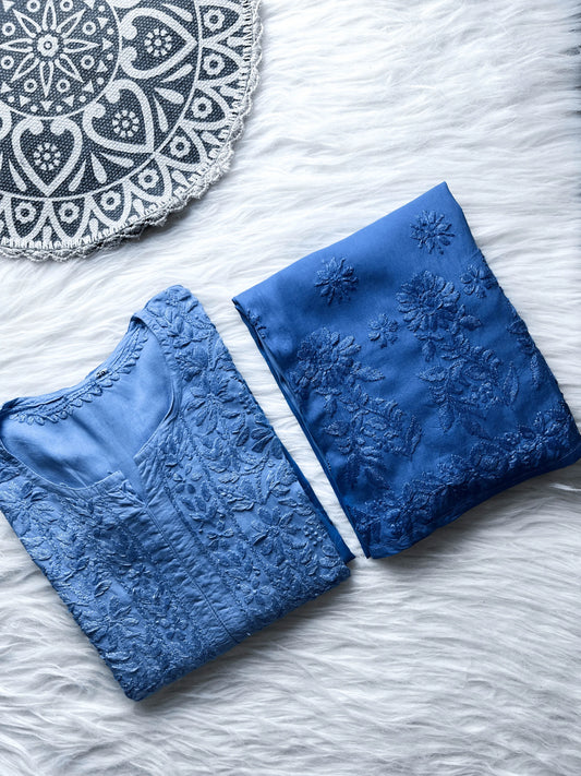 Chikankari Modal Ombre Set