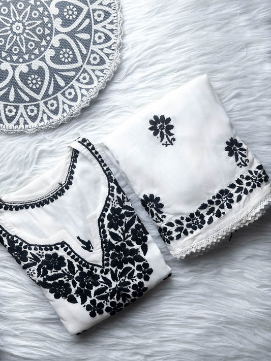 Chikankari Modal Kurti & Gharara Set – Timeless Elegance for Every Occasion | Store Chikankari - Store Chikankari