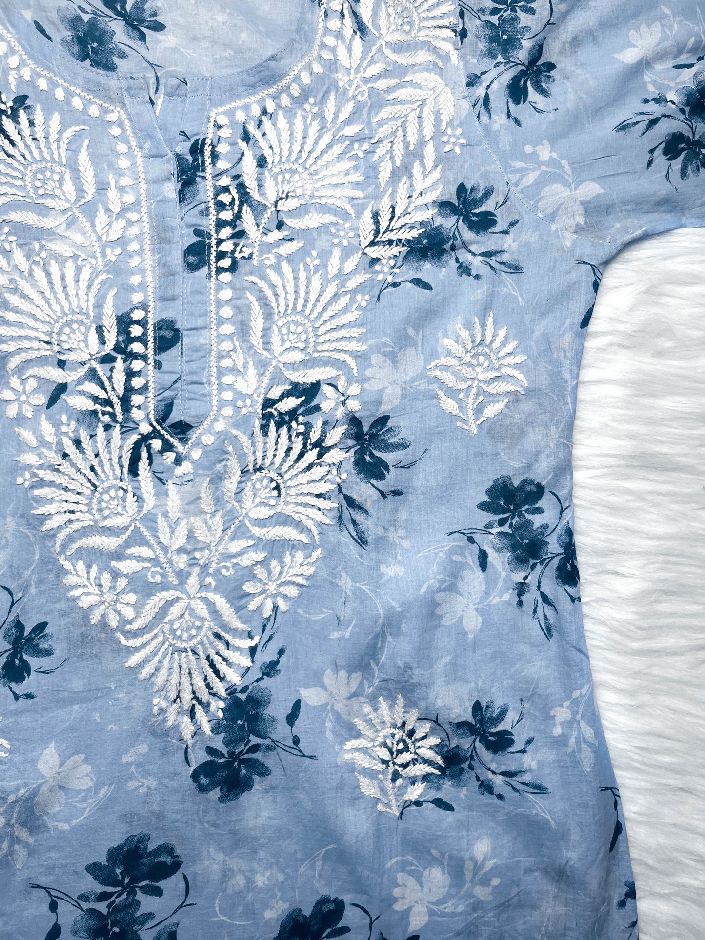 Mulmul Chikankari Printed Kurti – Soft, Elegant & Handcrafted | Store Chikankari