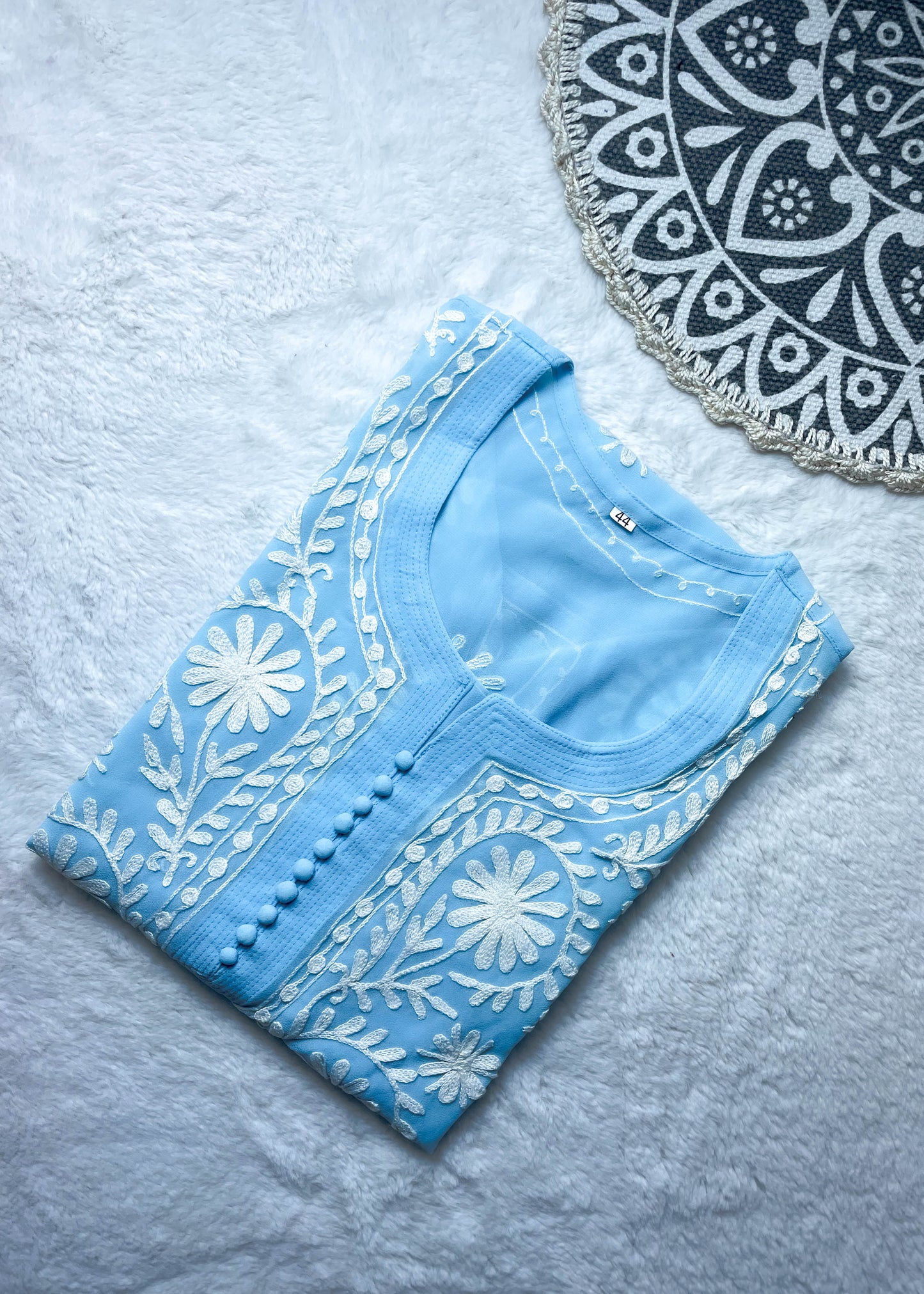 Chikankari Machine Embroidered Kurti – Effortless Chic & Everyday Elegance | Store Chikankari