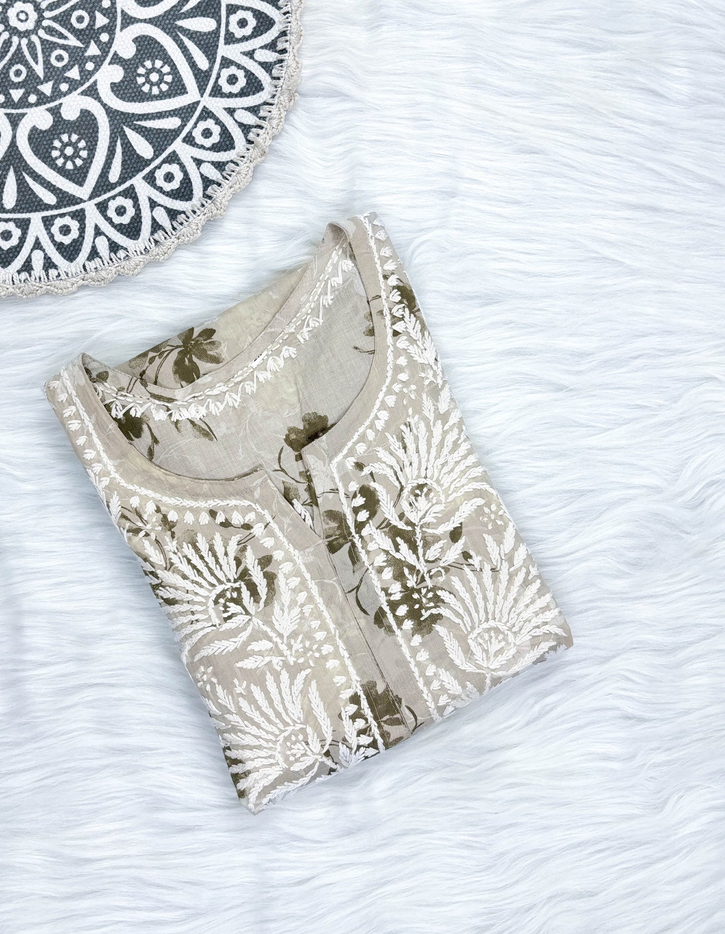 Mulmul Chikankari Printed Kurti – Soft, Elegant & Handcrafted | Store Chikankari