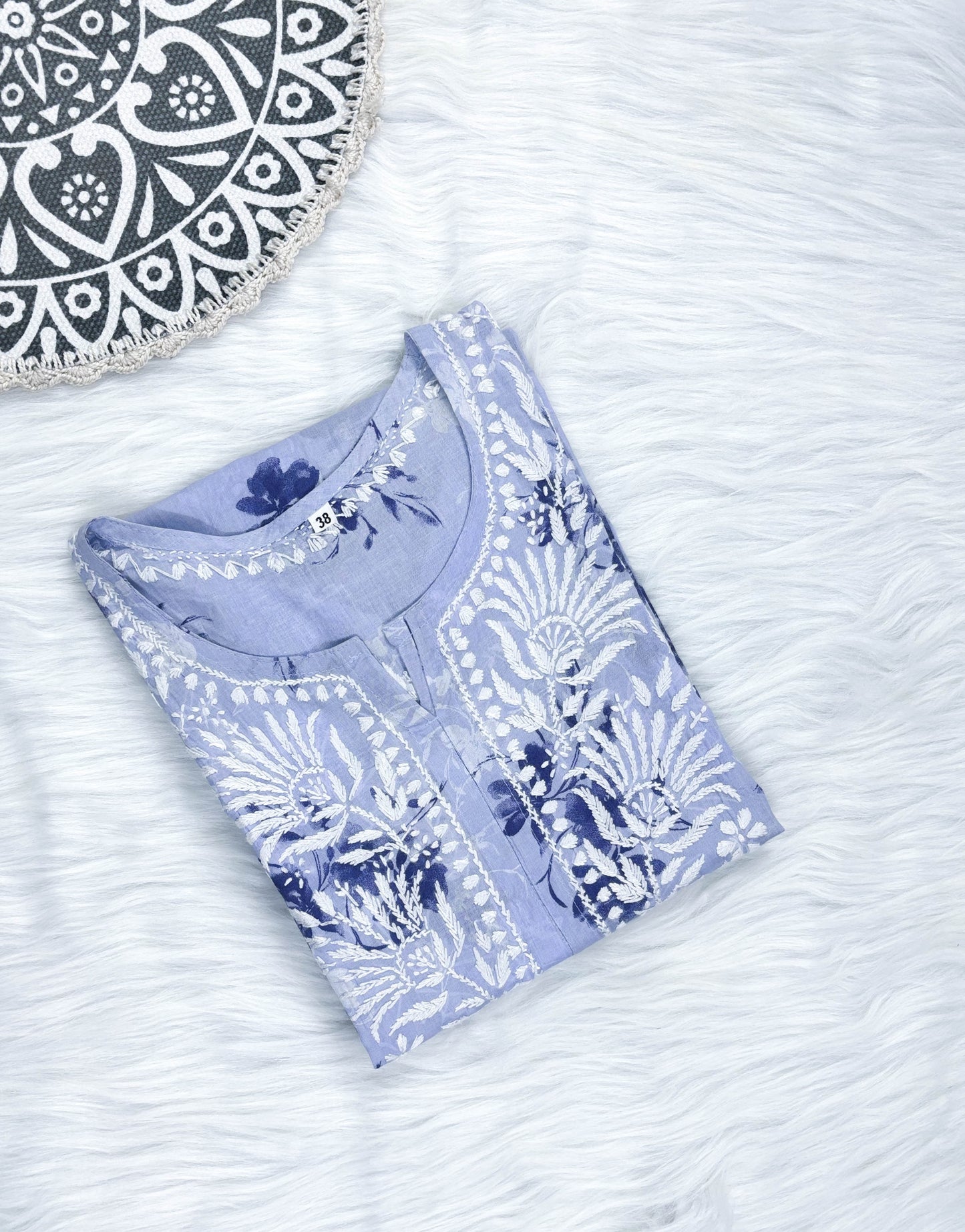 Mulmul Chikankari Printed Kurti – Soft, Elegant & Handcrafted | Store Chikankari