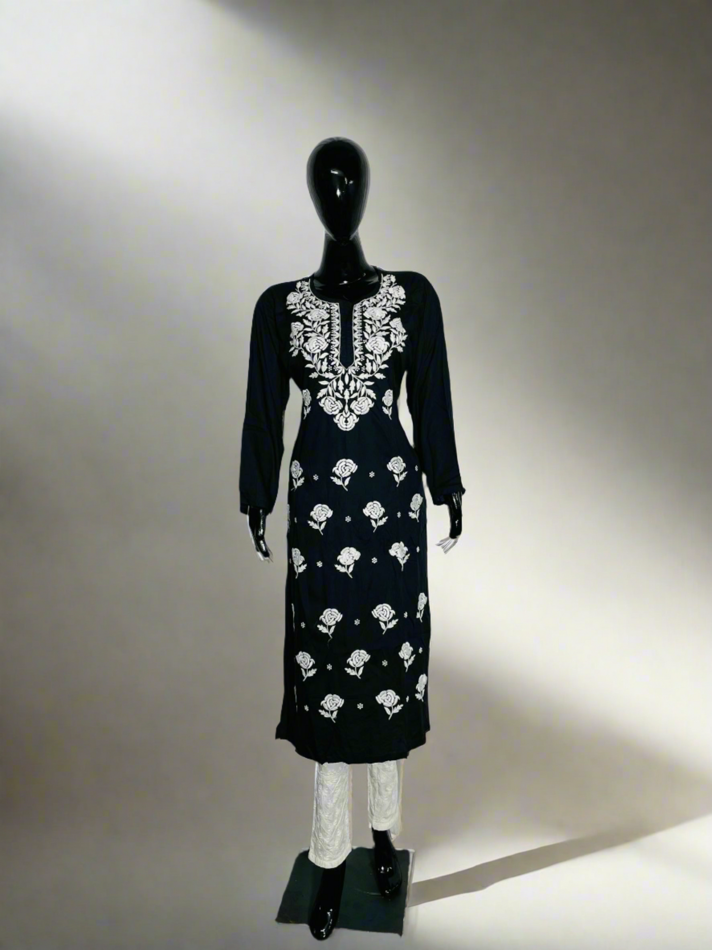 Rayon Chikankari Machine Work Kurti – Soft, Stylish & Affordable Ethnic Wear | Store Chikankari