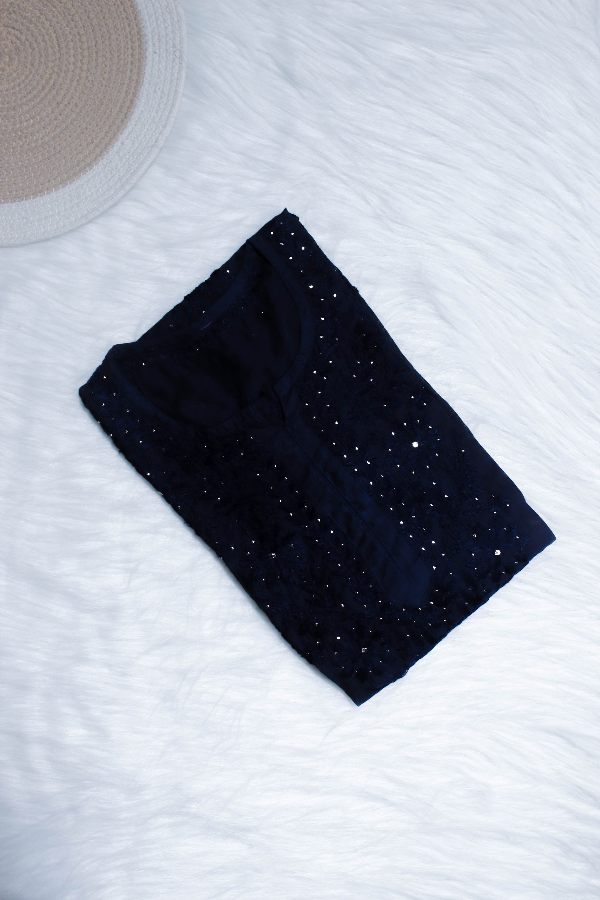 Chanderi Chikankari Mukaish Kurti – Luxe Handcrafted Ethnic Elegance | Store Chikankari - Store Chikankari