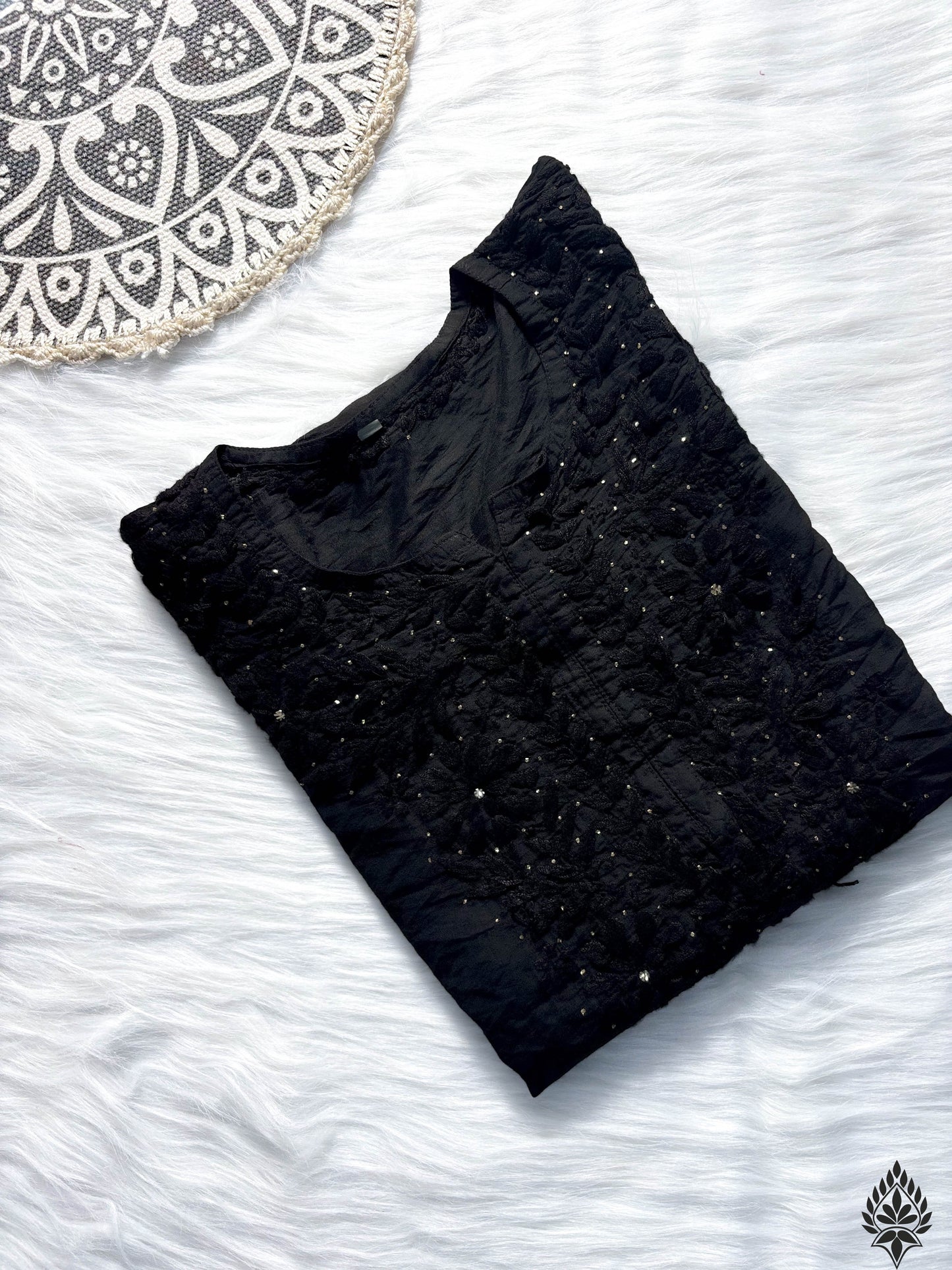 Chanderi Chikankari Mukaish Kurti – Luxe Handcrafted Ethnic Elegance | Store Chikankari