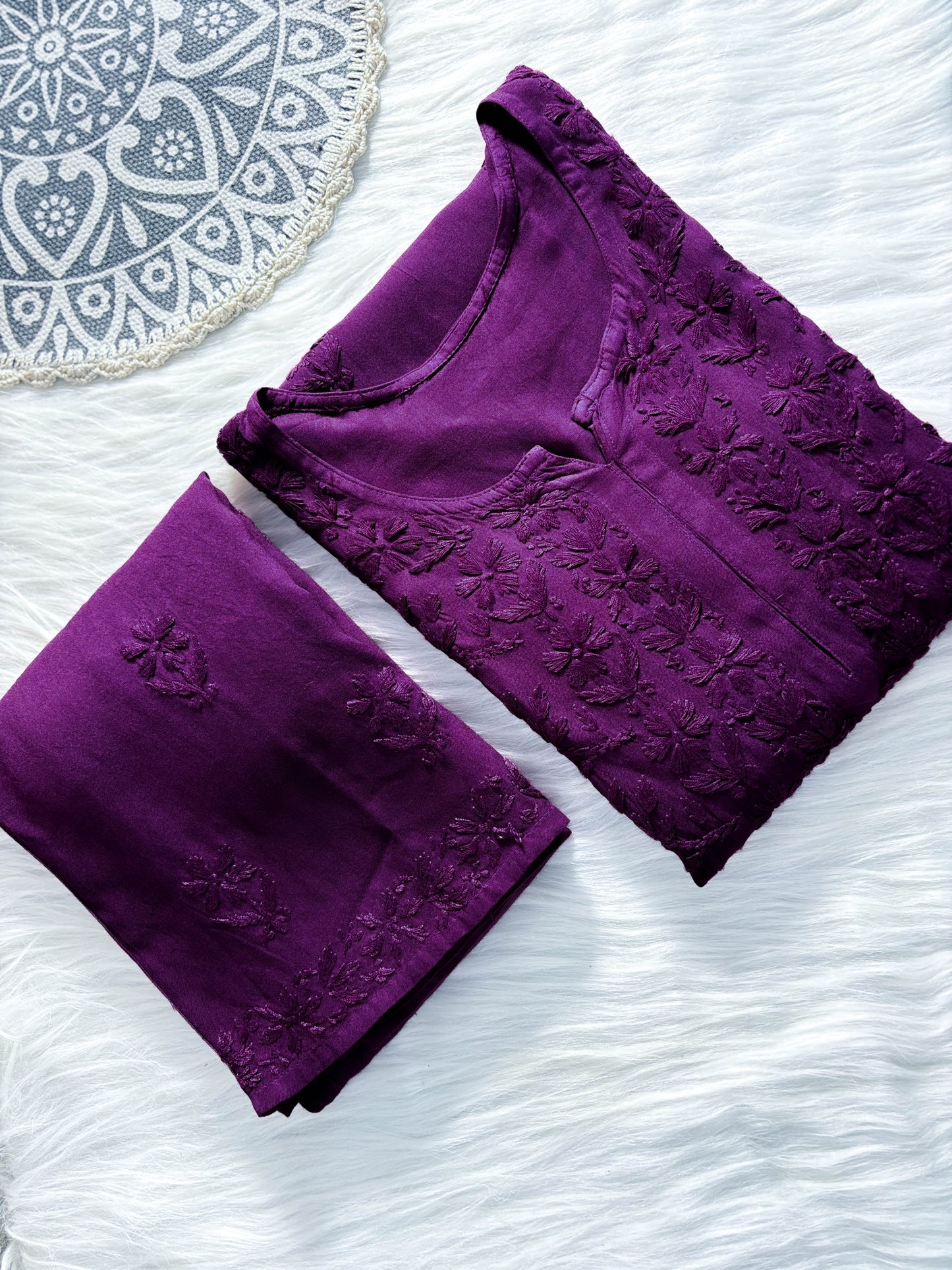 Ruhani Chikankari Rayon Kurta Set β Classic Elegance & Everyday Comfort | Store Chikankari - Store Chikankari