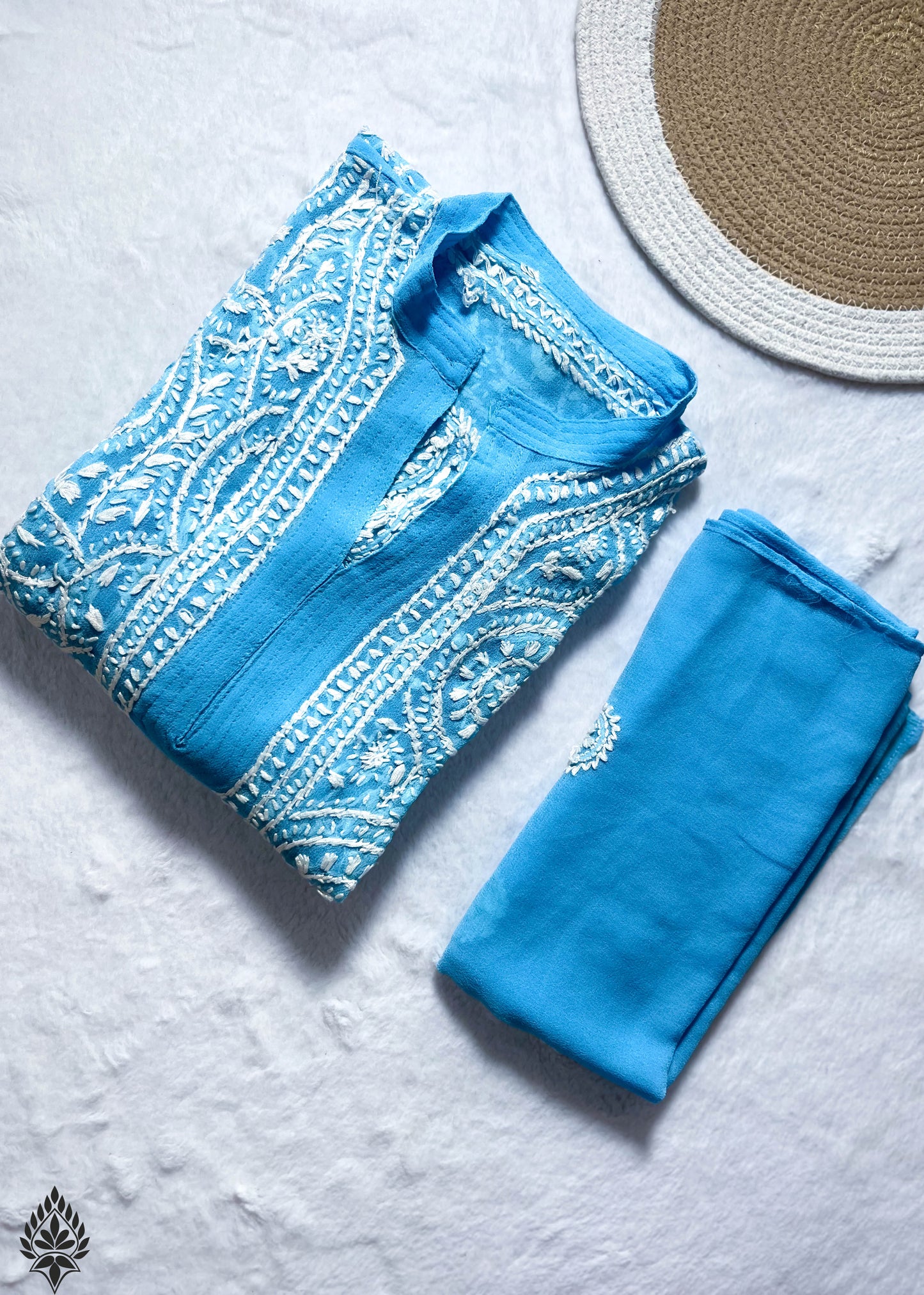Georgette Chikankari Ring Jaal Dress - Perfect for Ethnic Wear - Store Chikankari
