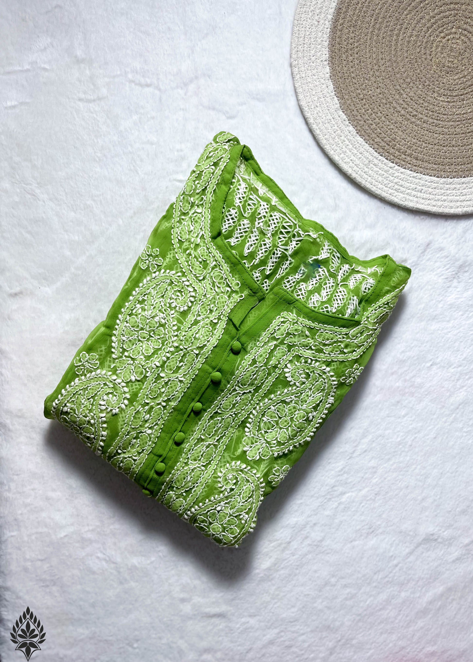 Chikankari 24 Kali Anarkali – Regal Flare with Intricate Hand Embroidery | Store Chikankari - Store Chikankari