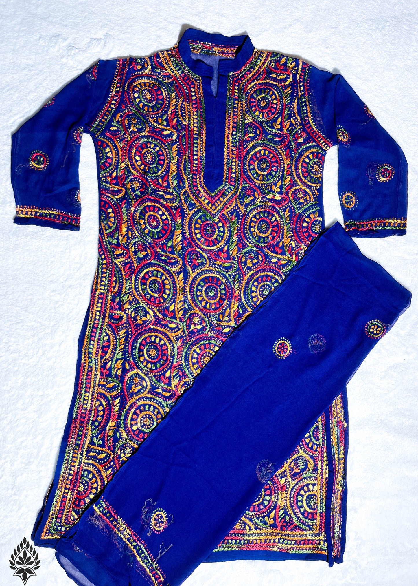 Georgette Chikankari Ring Jaal Dress - Perfect for Ethnic Wear - Store Chikankari