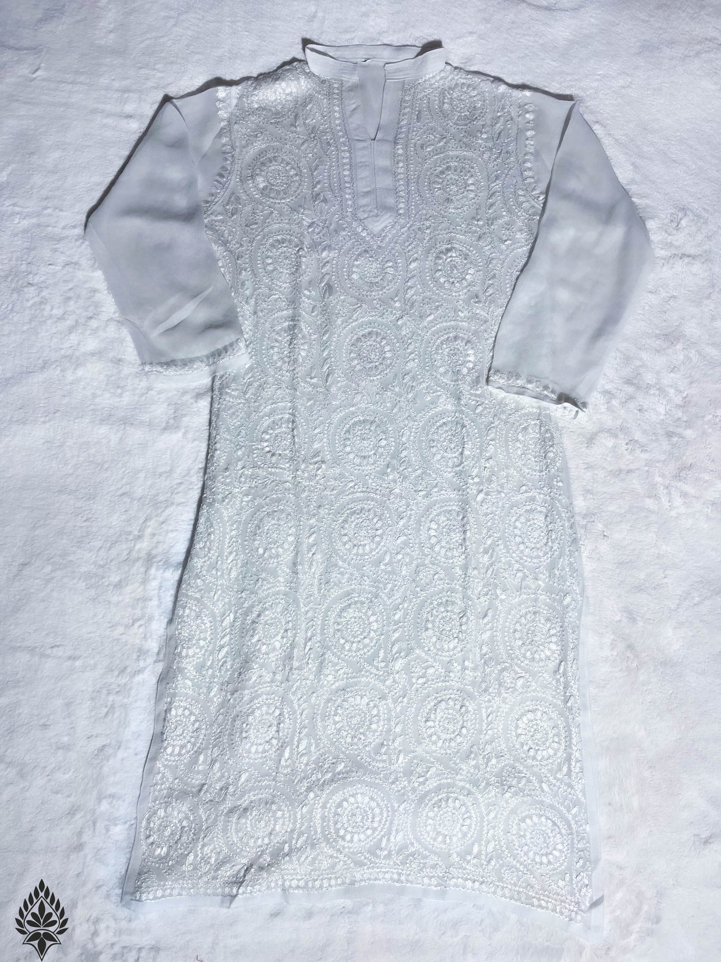 Georgette Chikankari Ring Jaal Dress - Perfect for Ethnic Wear - Store Chikankari