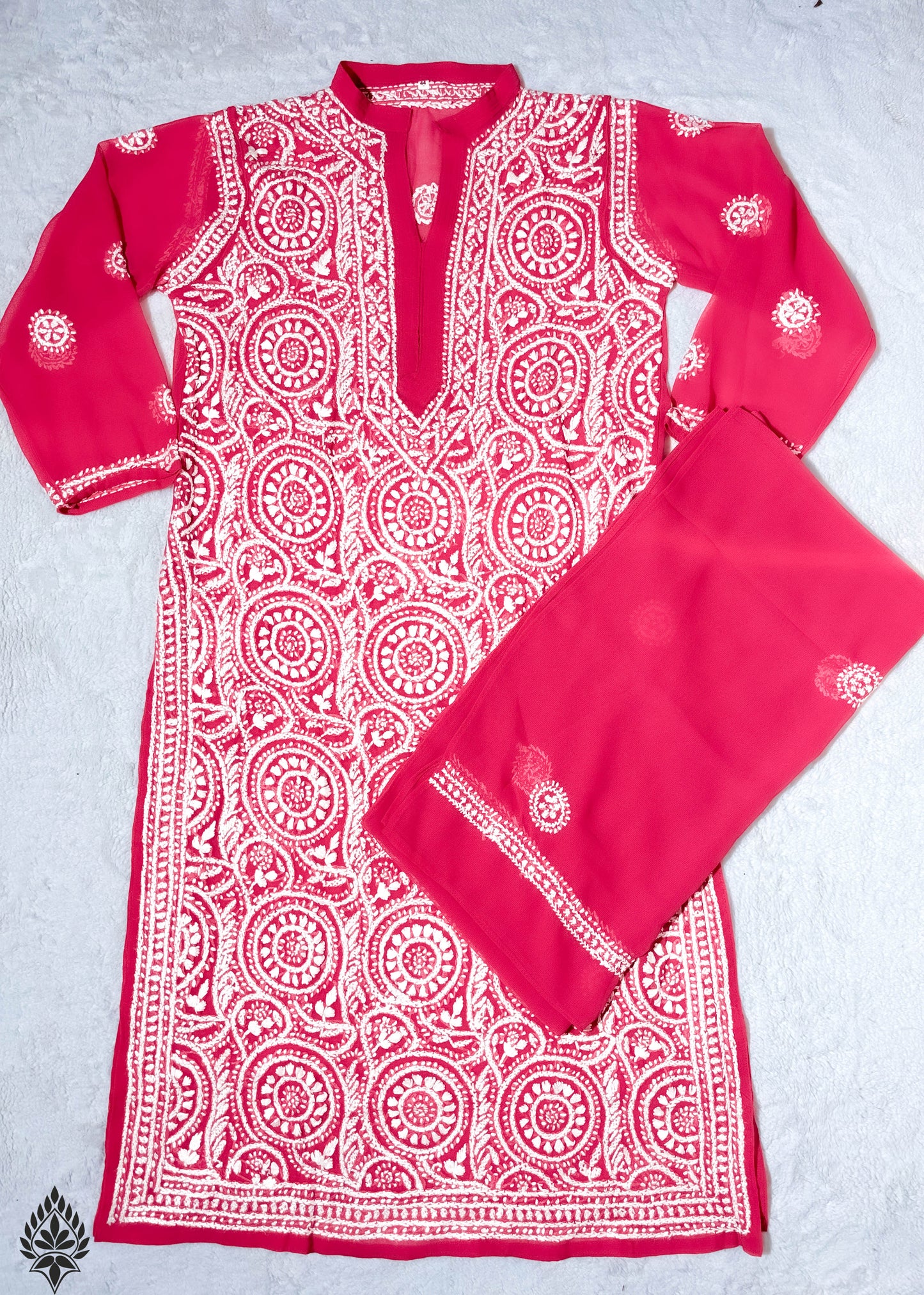 Georgette Chikankari Ring Jaal Dress - Perfect for Ethnic Wear - Store Chikankari