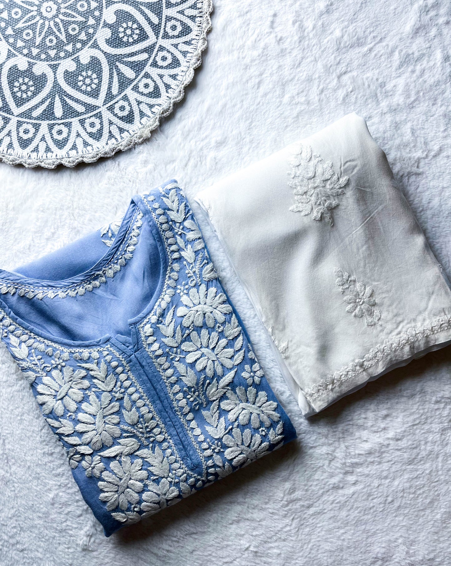 Hania Chikankari Rayon Kurta Set – Elegant Craftsmanship in Every Thread | Store Chikankari