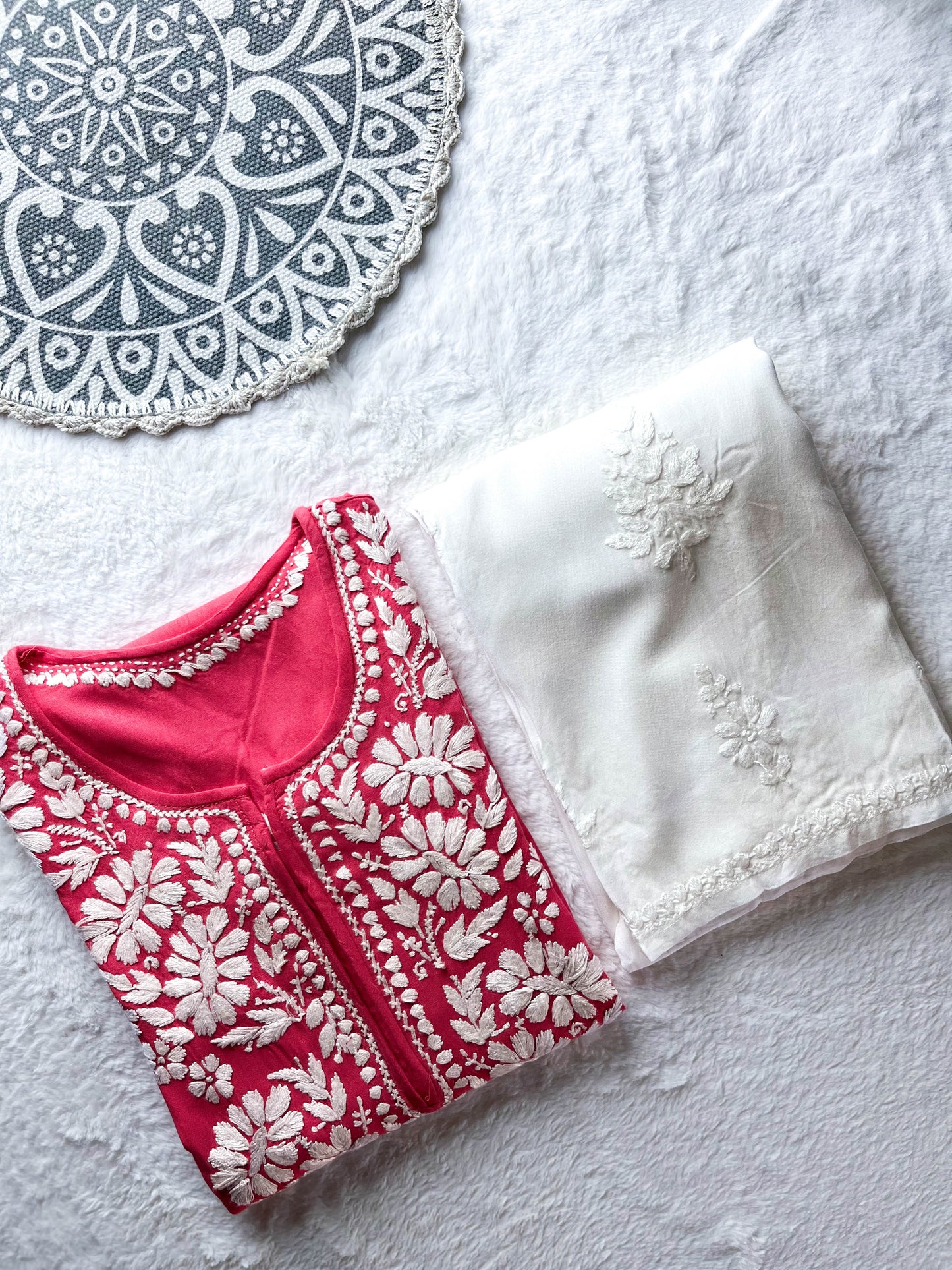 Hania Chikankari Rayon Kurta Set – Elegant Craftsmanship in Every Thread | Store Chikankari