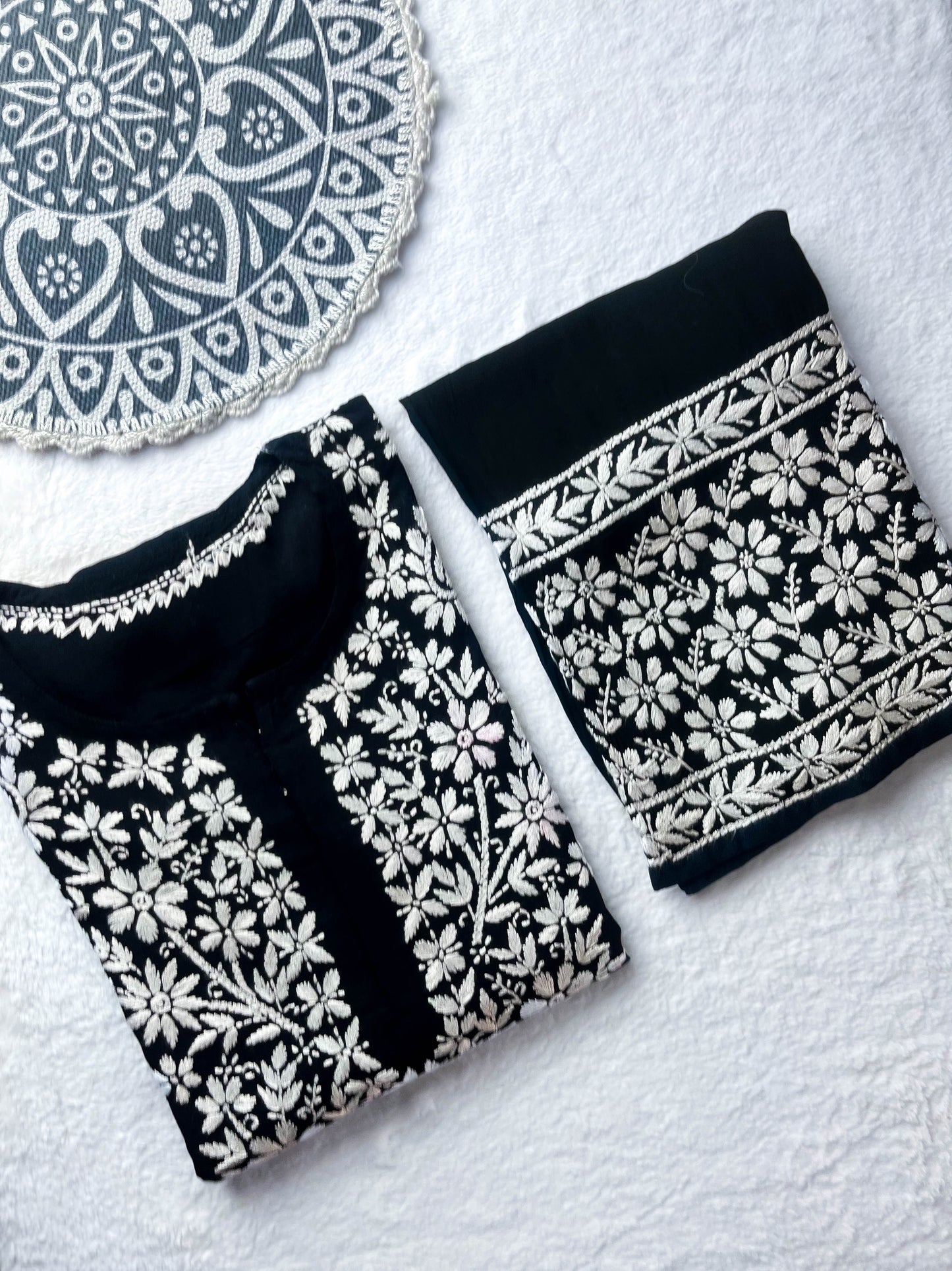 Afreen Chikankari Rayon Kurti & Palazzo – Traditional Elegance with Modern Comfort | Store Chikankari