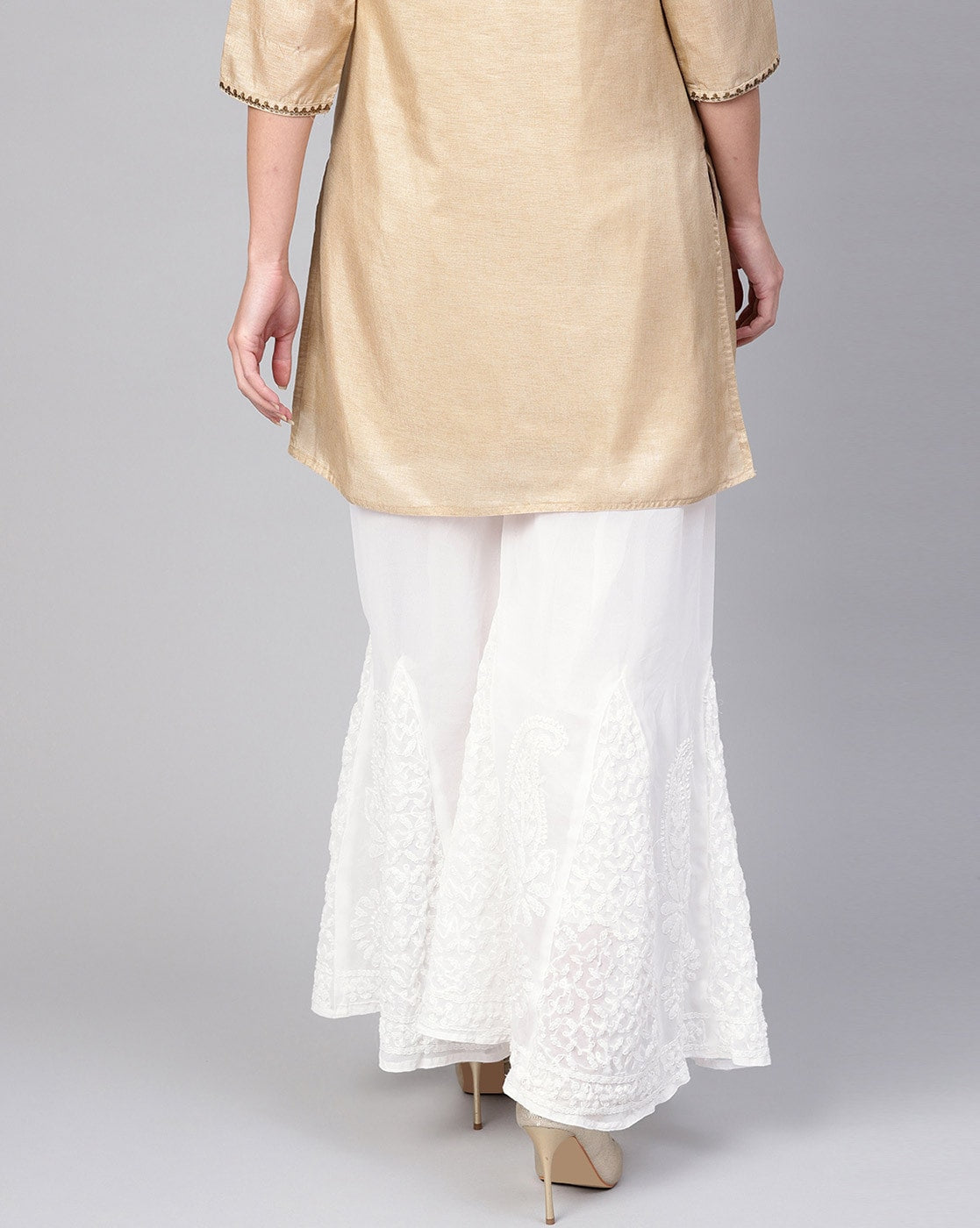 Georgette Chikankari Sharara