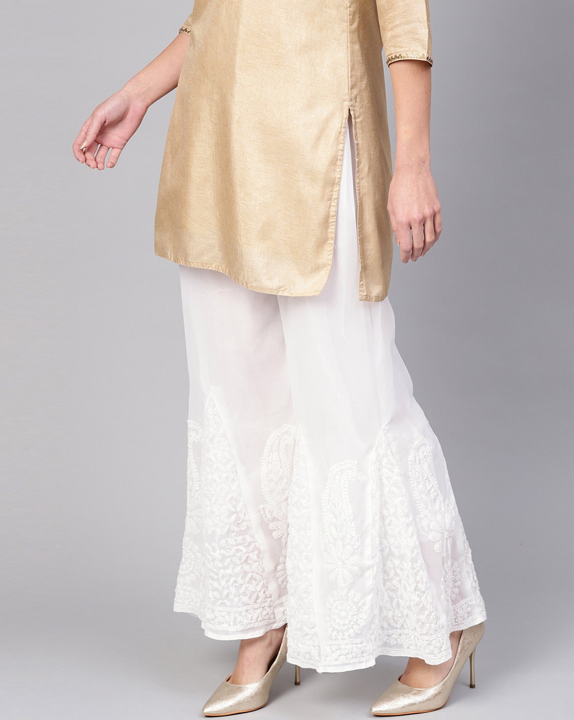 Georgette Chikankari Sharara