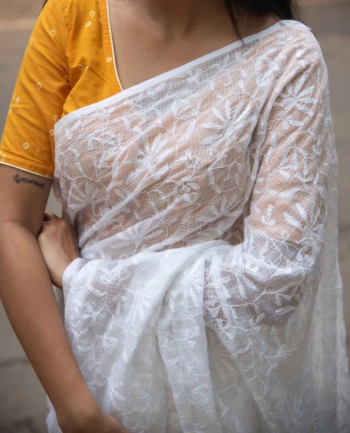 Kota Chikankari Cotton Sari