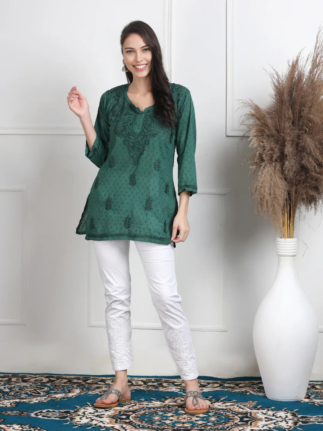 Dobby Cotton Shrot Top