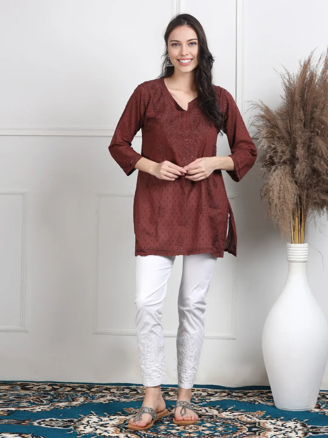 Dobby Cotton Shrot Top