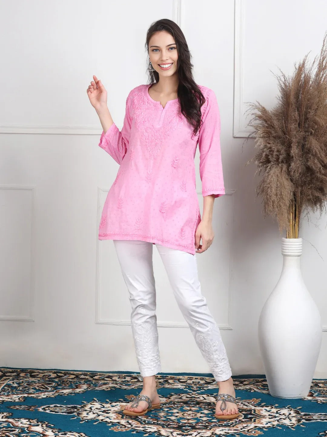 Dobby Cotton Shrot Top