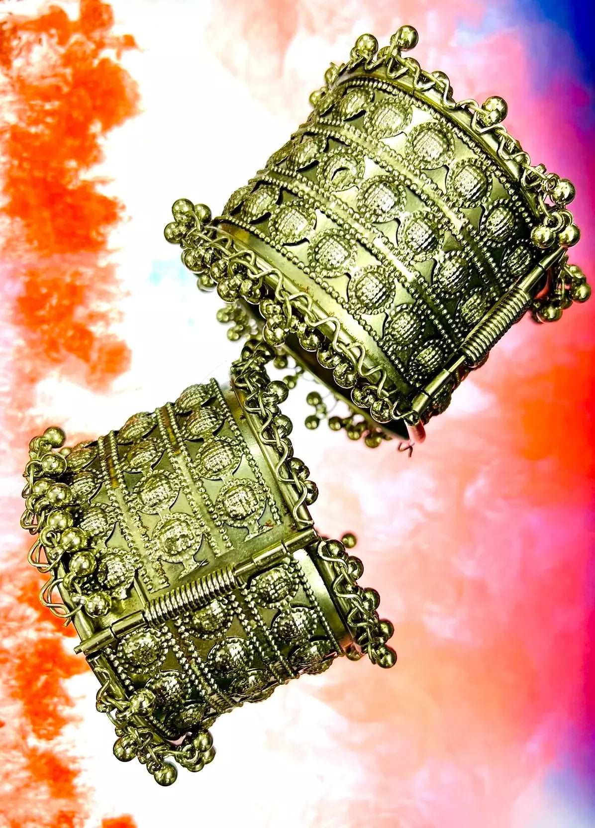 Enchanting Melody: Silver Oxidized Ghungroo Bracelet for Women