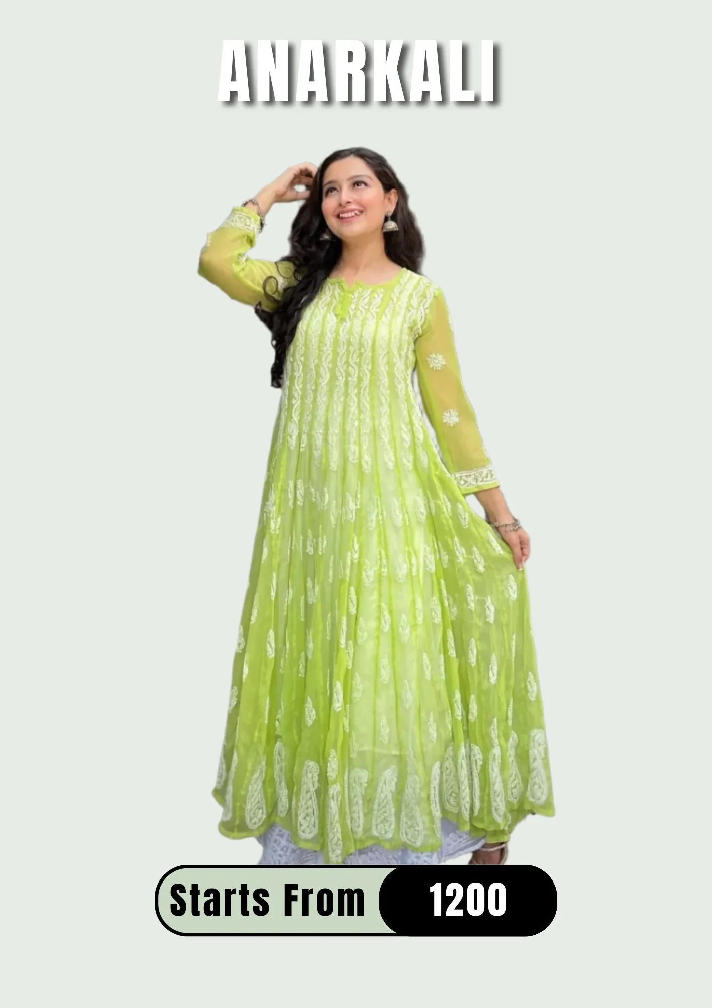 Anarkalis - Store Chikankari