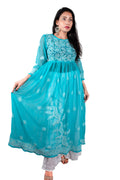 Chikankari Backdori Gown – A Fusion of Tradition and Style