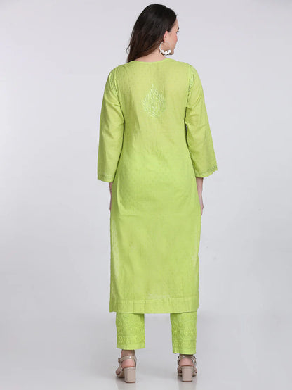 Nazm Chikankari Dobby Cotton Women's 2 piece Kurta Set