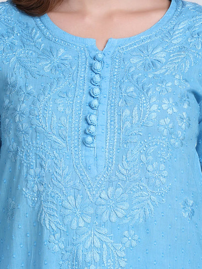 Nazm Chikankari Dobby Cotton Women's 2 piece Kurta Set
