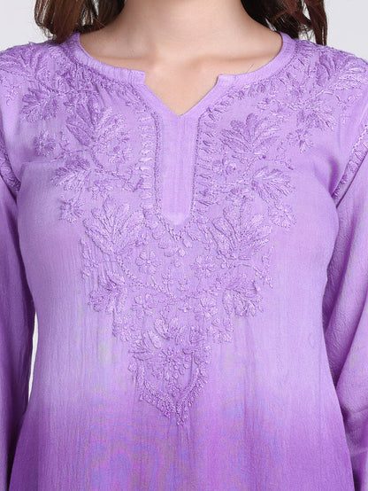 Ryon Ombe Short Top - Store Chikankari