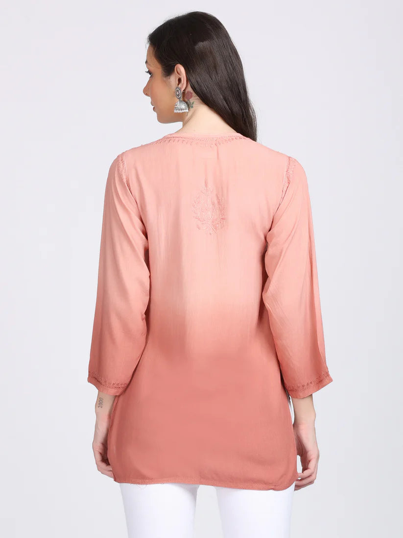 Ryon Ombe Short Top - Store Chikankari