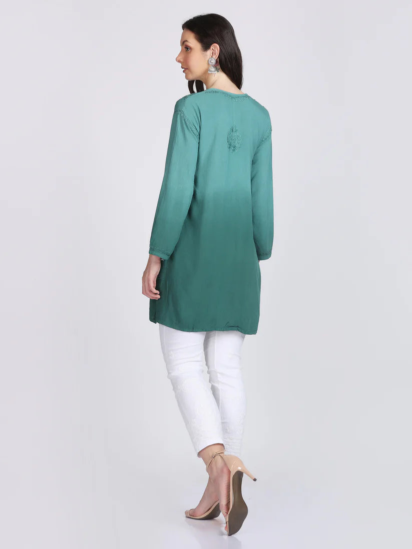 Ryon Ombe Short Top - Store Chikankari