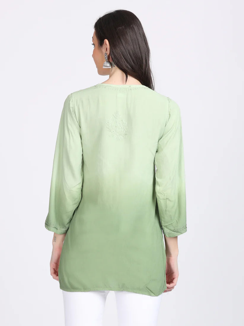 Ryon Ombe Short Top - Store Chikankari